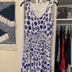 Gap Blue and White Spotted Sun Dress Size S
